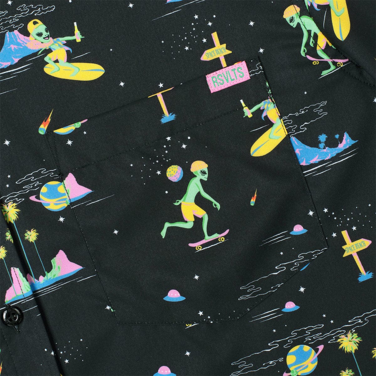 ‘90s Retro "Space Beach" – KUNUFLEX Short Sleeve Shirt - Image 6