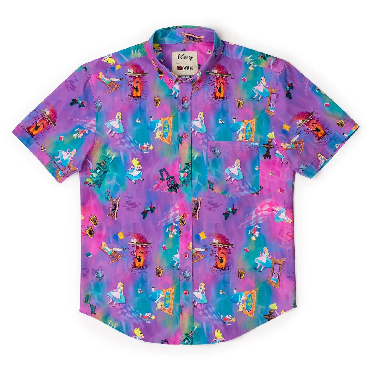Disney's Alice in Wonderland "Down the Rabbit Hole" - KUNUFLEX Short Sleeve Shirt - Image 4