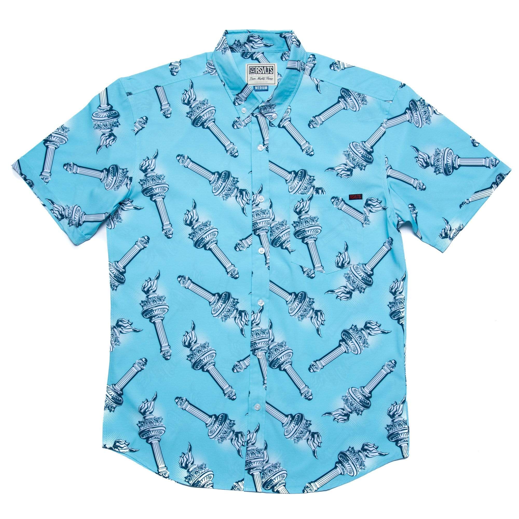 Lady Liberty's Annual Torch Toss – KUNUFLEX Short Sleeve Shirt - Image 2