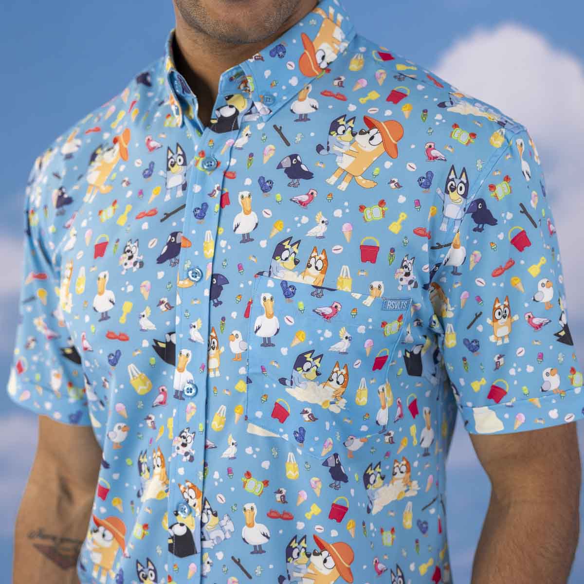 Bluey "Beach Day" – KUNUFLEX Short Sleeve Shirt - Image 2