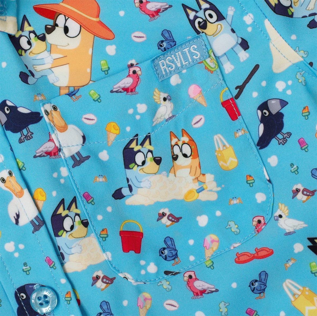 Bluey "Beach Day" – Preschooler KUNUFLEX Short Sleeve Shirt - Image 3