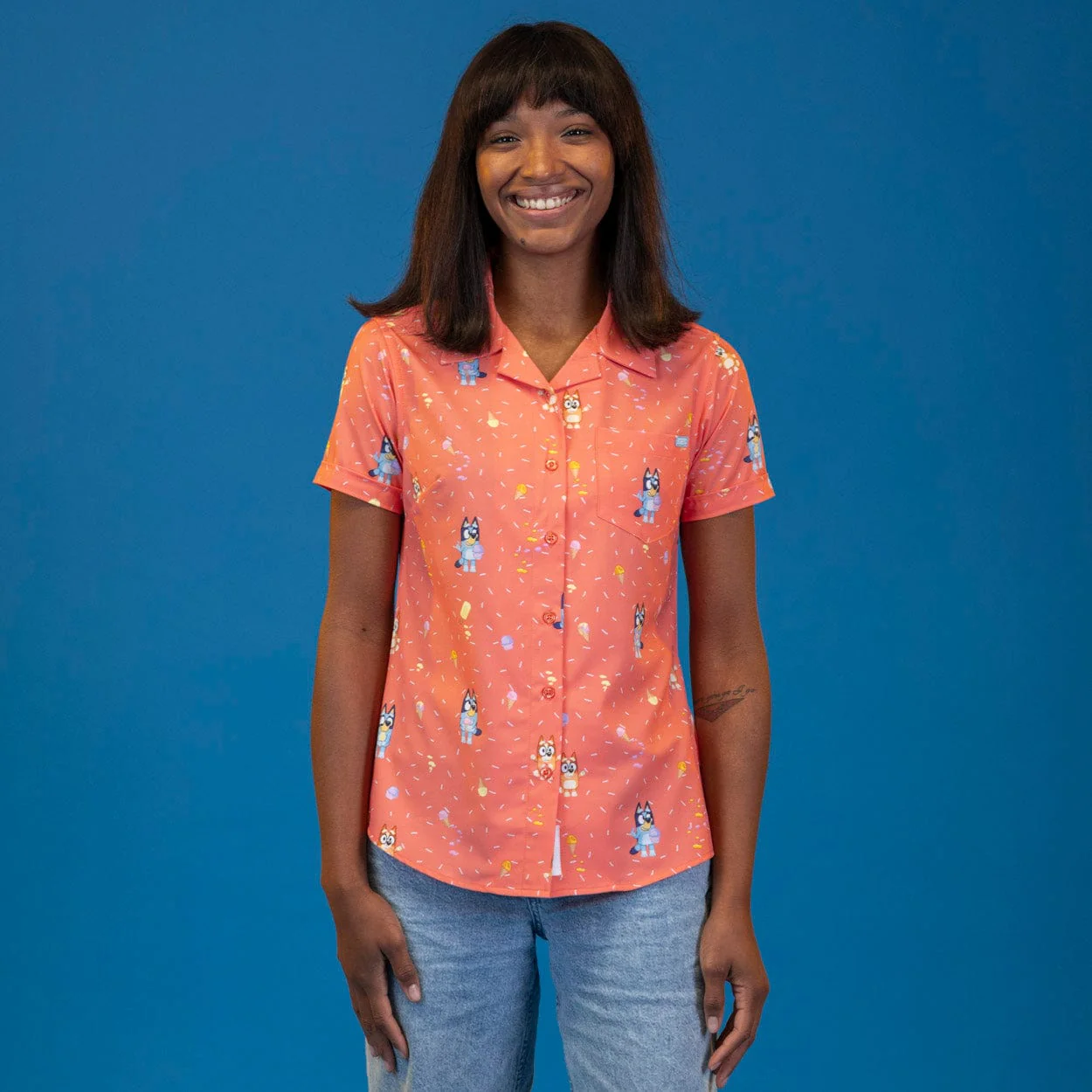 Bluey "Don't Let It Melt" – Women's KUNUFLEX Short Sleeve Shirt - Image 2