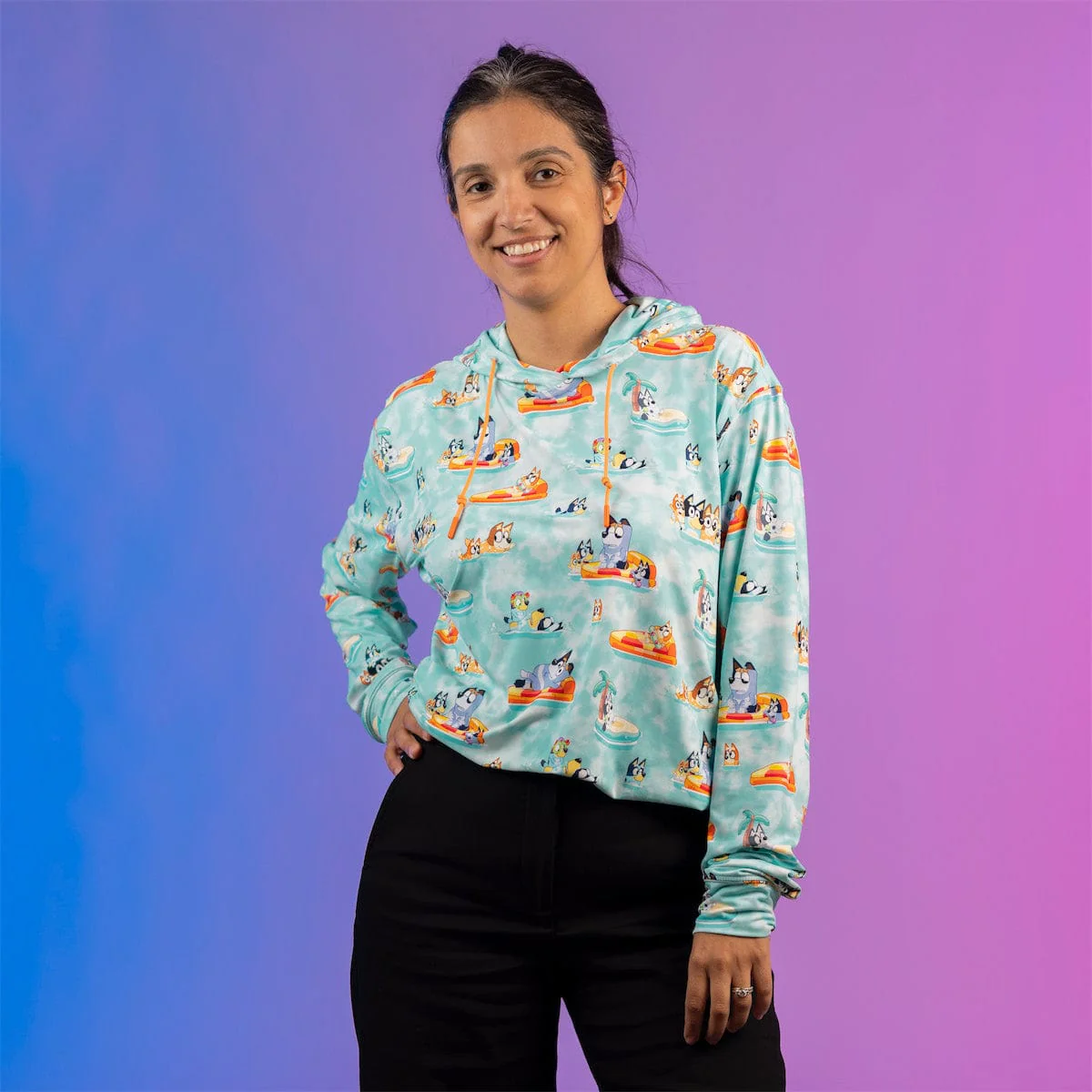 Bluey "Everybody in the Pool" – Performance Hoodie - Image 5