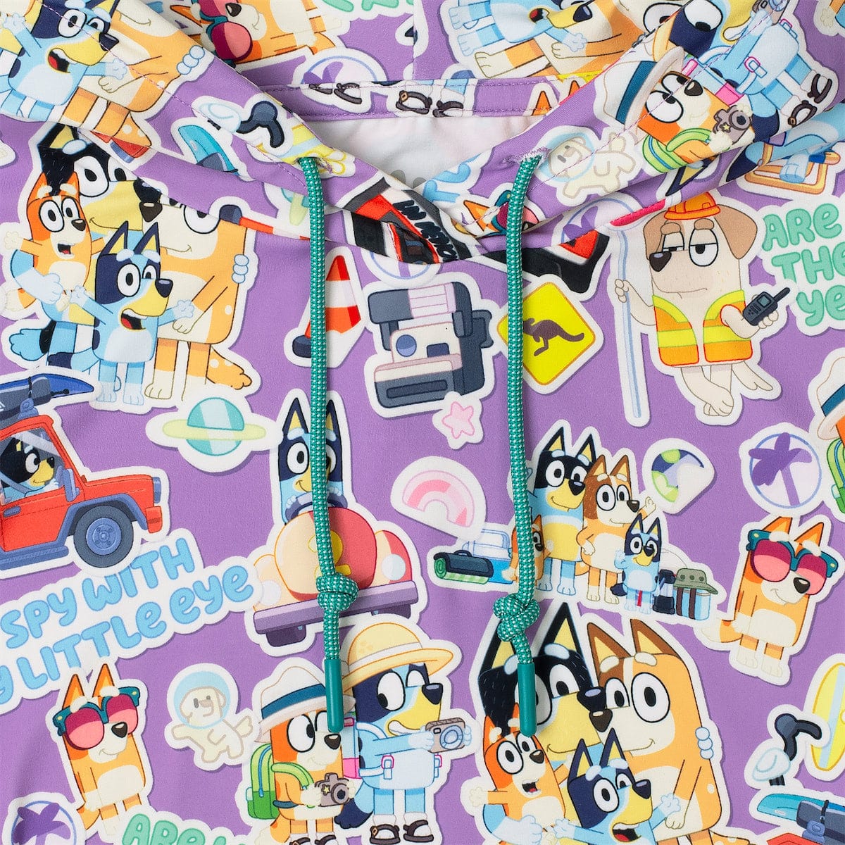 Bluey "Let's Motor" – Youth Performance Hoodie - Image 2