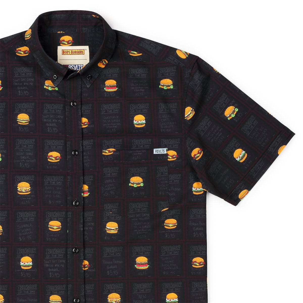 Bob's Burgers "Burgers of the Day" – KUNUFLEX Short Sleeve Shirt