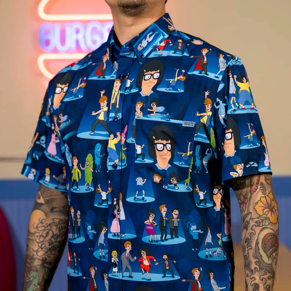 Bob's Burgers "Night of the Living Dance" – KUNUFLEX Short Sleeve Shirt - Image 4