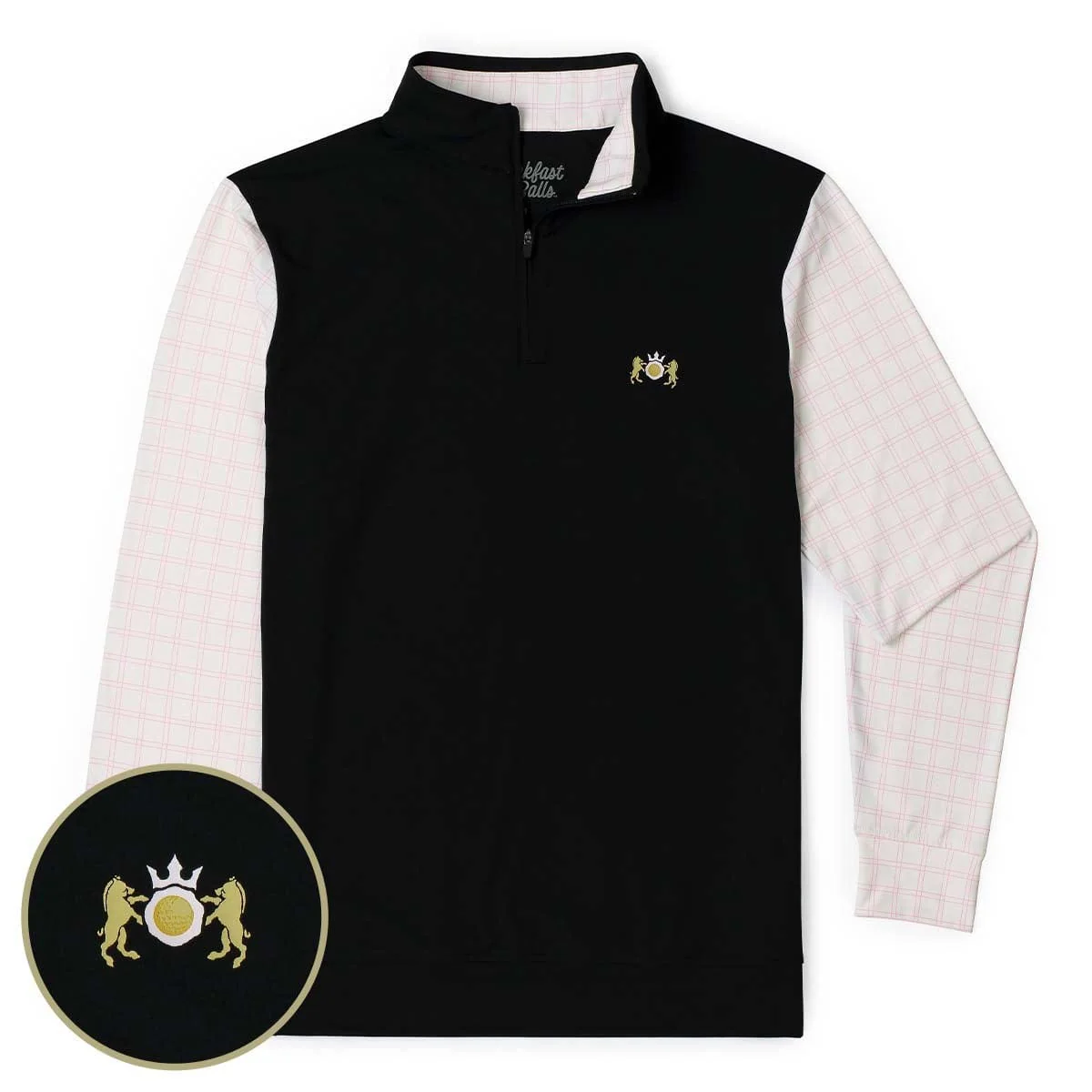 Breakfast Balls® "Finance Bro Black (Crest)" – Quarter Zip - Image 2