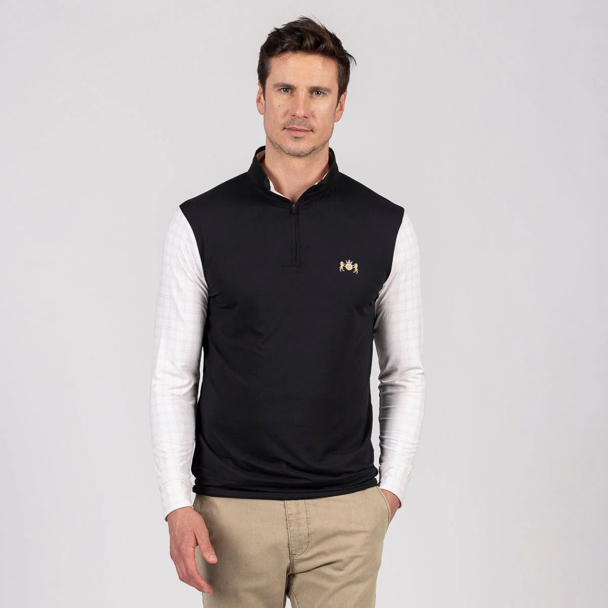 Breakfast Balls® "Finance Bro Black (Crest)" – Quarter Zip - Image 4