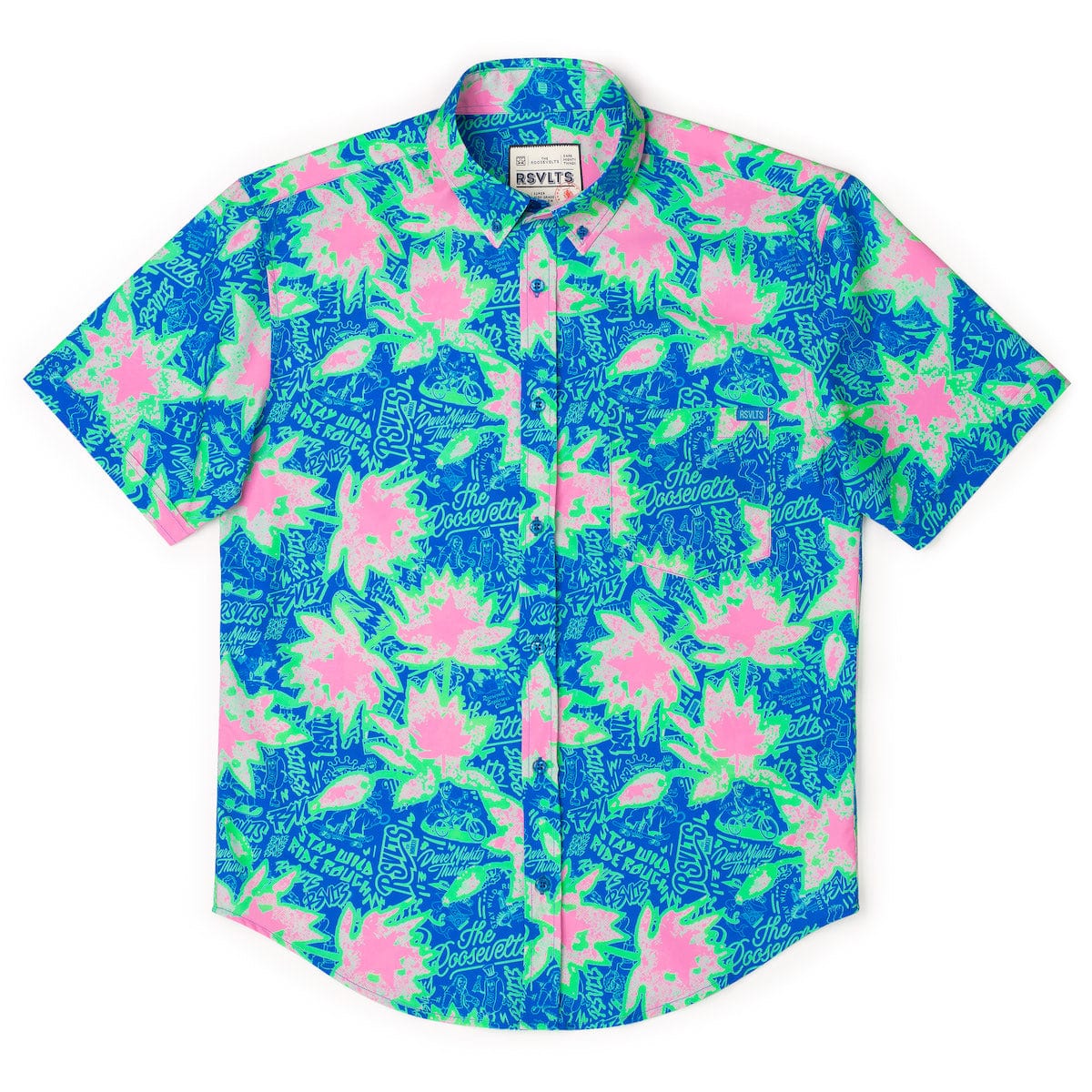 Camp Kunu Floral (Light Blue) – KUNUFLEX Short Sleeve Shirt - Image 5
