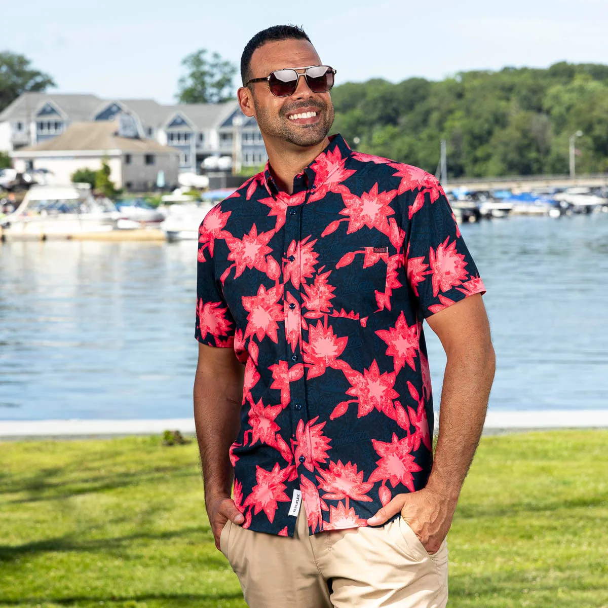 Camp Kunu Floral (Red) – KUNUFLEX Short Sleeve Shirt - Image 6