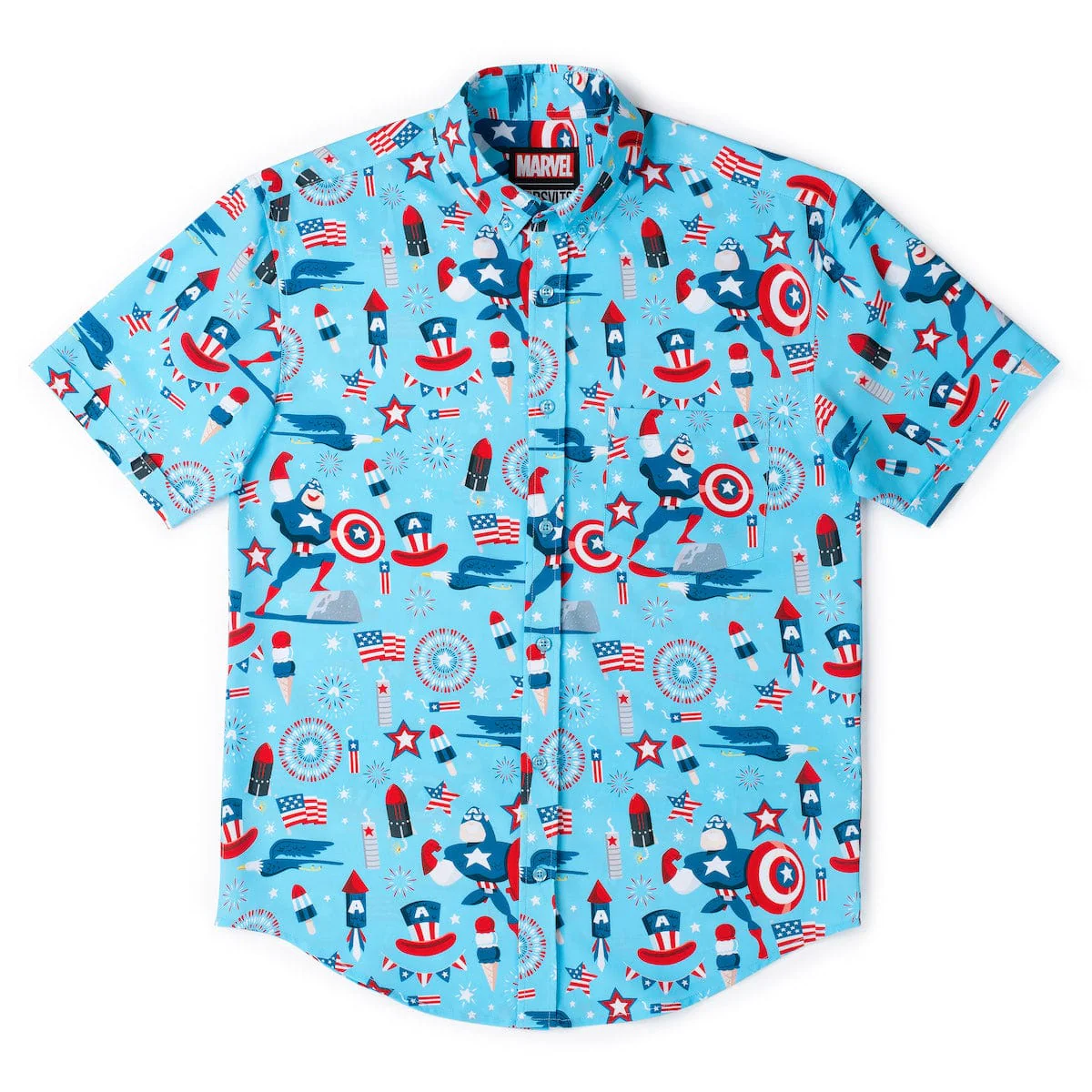 Captain America "Rogers Red Glare" – KUNUFLEX Short Sleeve Shirt - Image 5