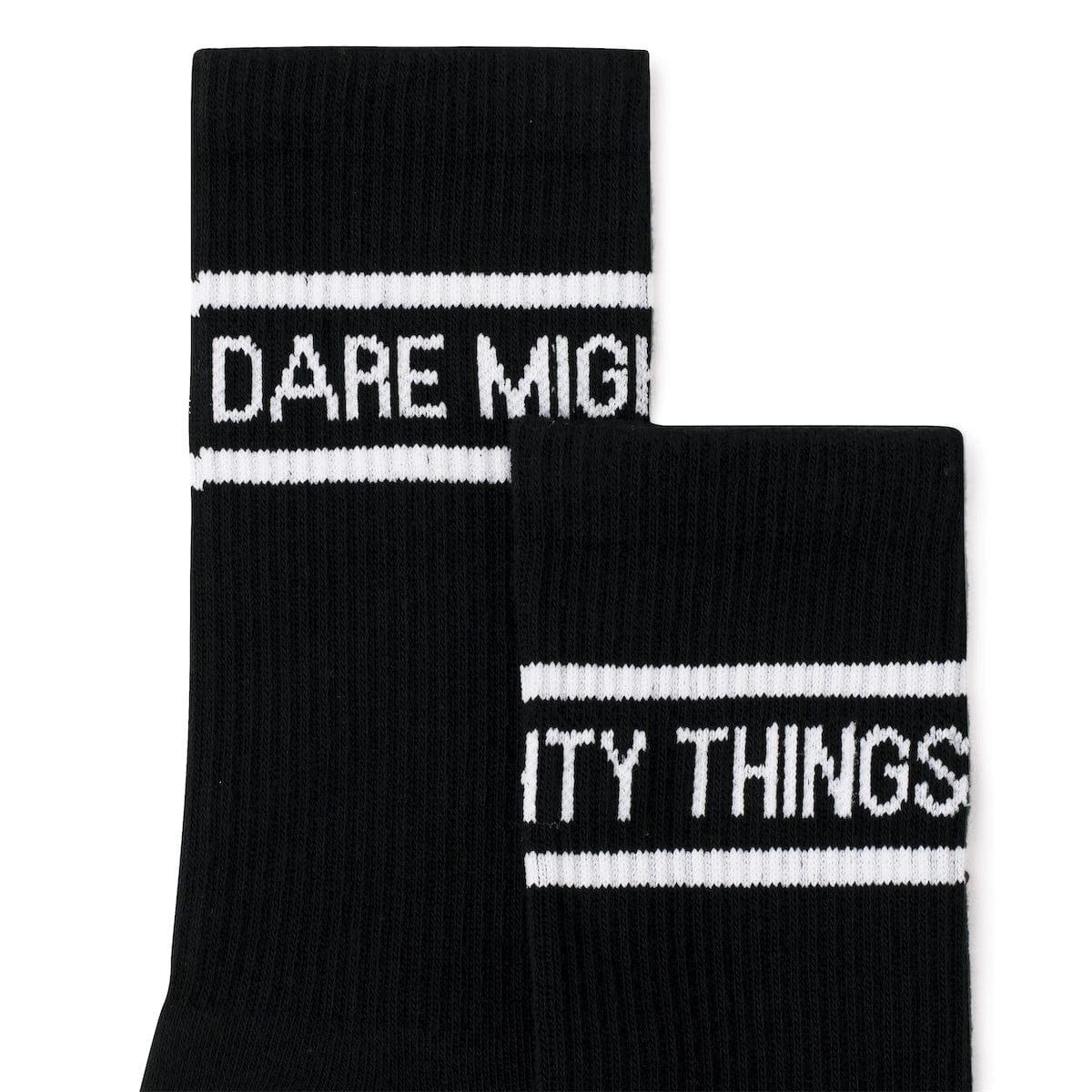 Dare Mighty Things (Black) – Crew Socks - Image 2