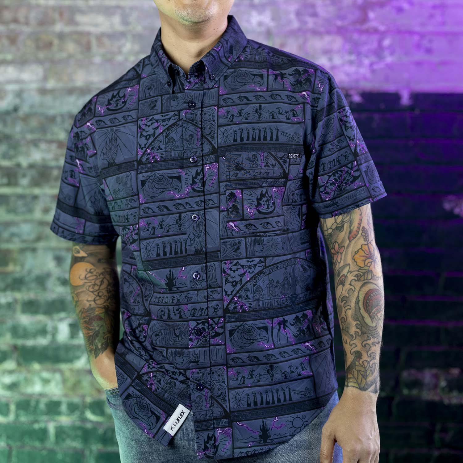 The Dark Crystal "Wall of Destiny" – KUNUFLEX Short Sleeve Shirt - Image 7
