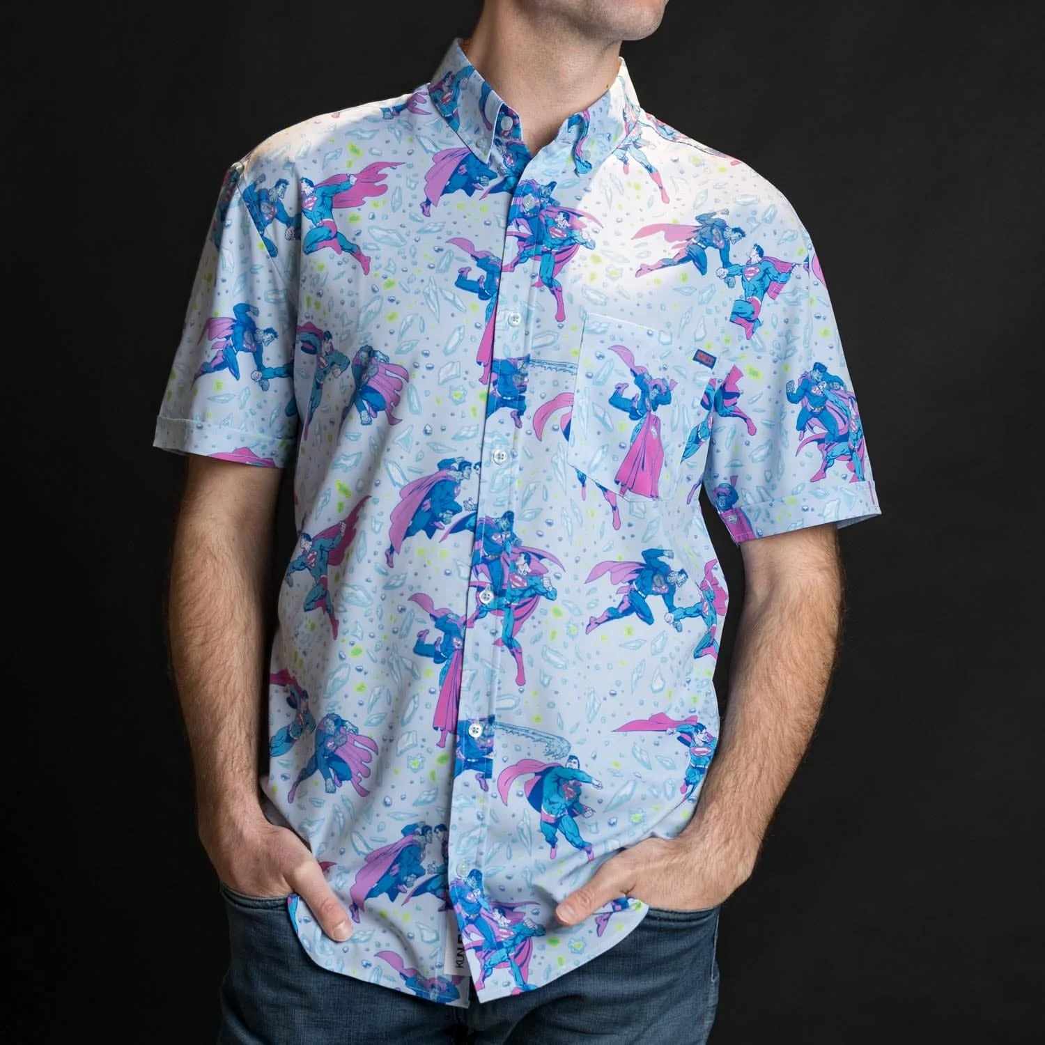 Superman™ "Superman vs. Bizarro™" – KUNUFLEX Short Sleeve Shirt - Image 3