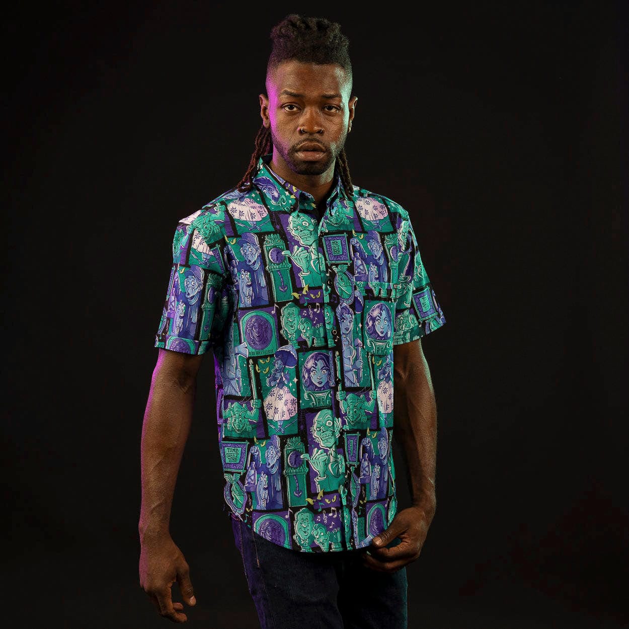 Disney’s Haunted Mansion “Haunted Houseguests" – KUNUFLEX Short Sleeve Shirt - Image 4