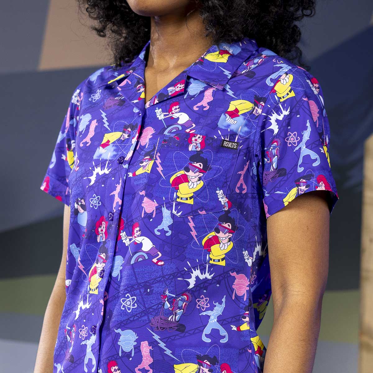 Disney’s A Goofy Movie "Max Voltage" – Women's KUNUFLEX Short Sleeve Shirt - Image 3
