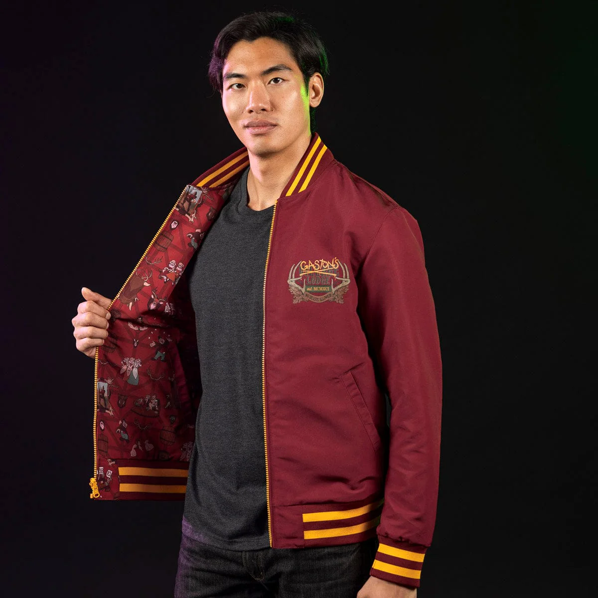 Disney "Gaston's Lodge" – Reversible Bomber Jacket - Image 6