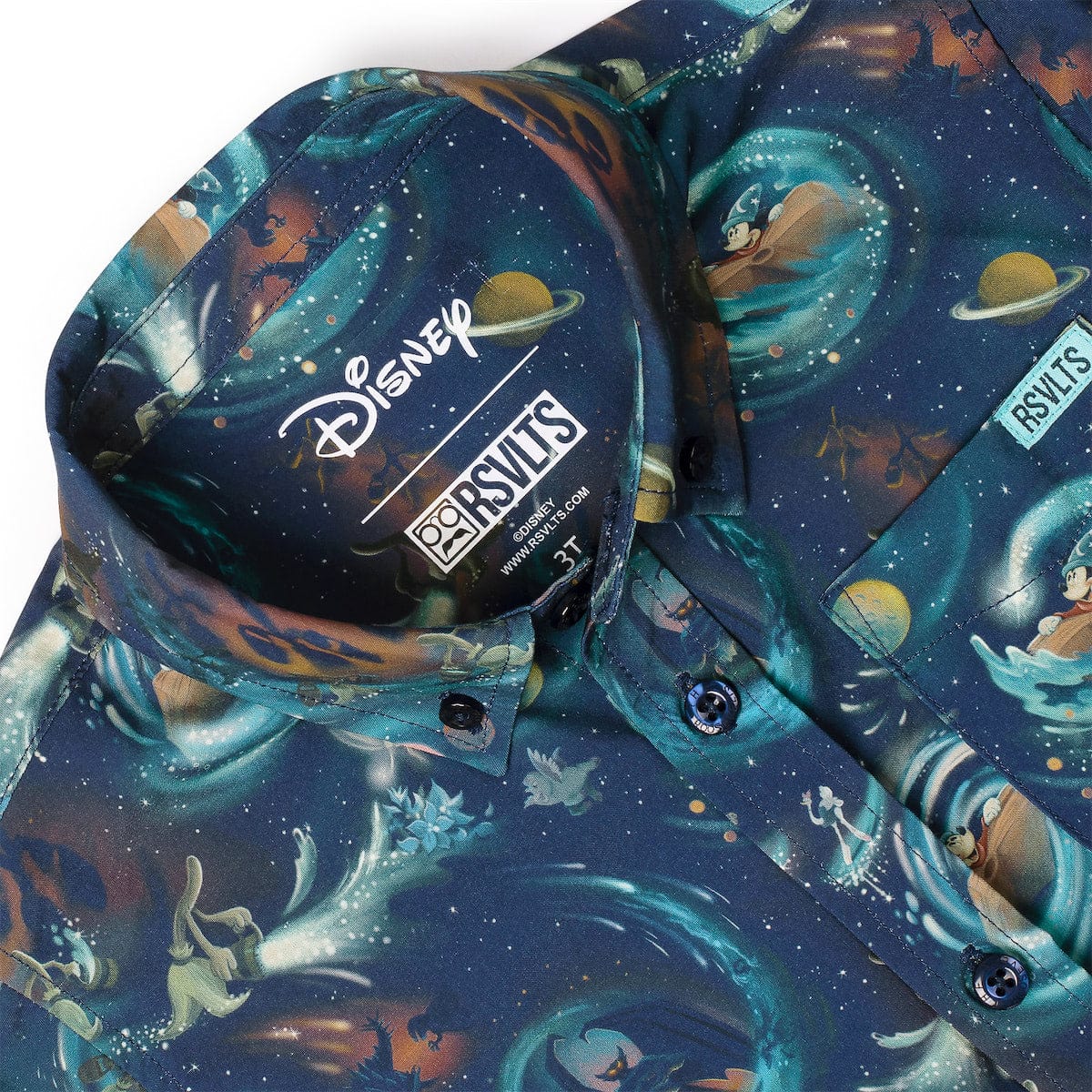 Disney’s Fantasia 85th Anniversary "Across the Cosmos" – Preschooler KUNUFLEX Short Sleeve Shirt - Image 3