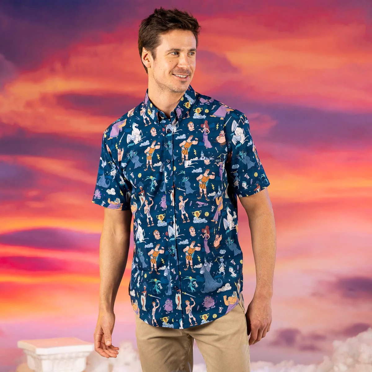 Disney’s Hercules "Grecian Gallery" – KUNUFLEX Short Sleeve Shirt - Image 2