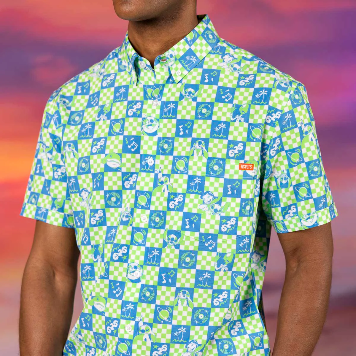 Disney's Lilo & Stitch "Galactic Groovin'" – KUNUFLEX Short Sleeve Shirt - Image 4