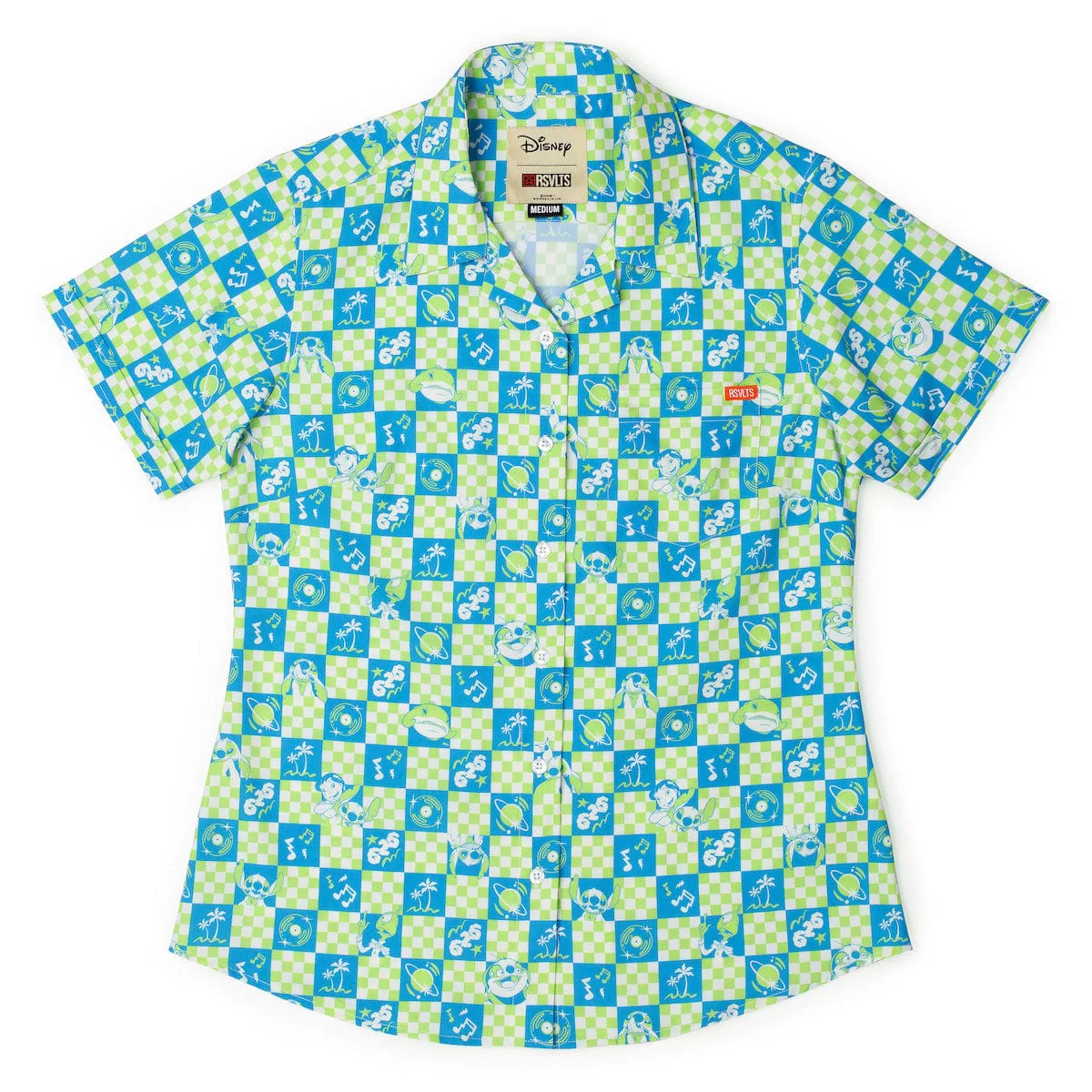 Disney's Lilo & Stitch "Galactic Groovin'" – Women's KUNUFLEX Short Sleeve Shirt - Image 2