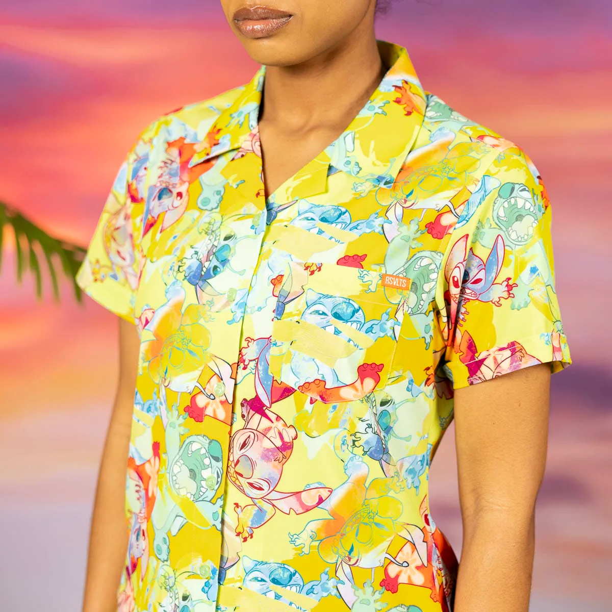 Disney's Lilo & Stitch "Tropical Troublemaker" – Women's KUNUFLEX Short Sleeve Shirt  - Image 3