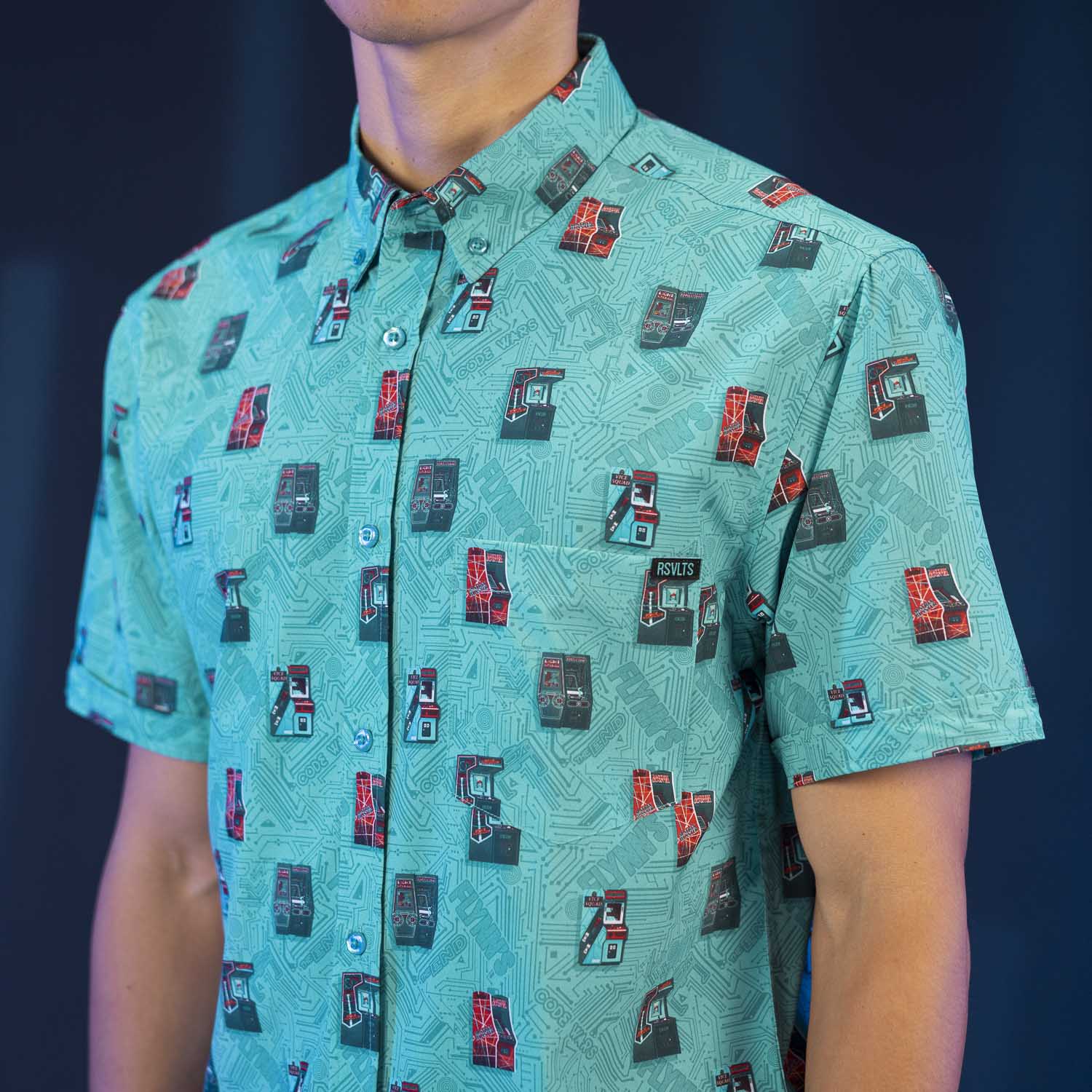 Disney's Tron "Flynn’s Arcade" – KUNUFLEX Short Sleeve Shirt - Image 4