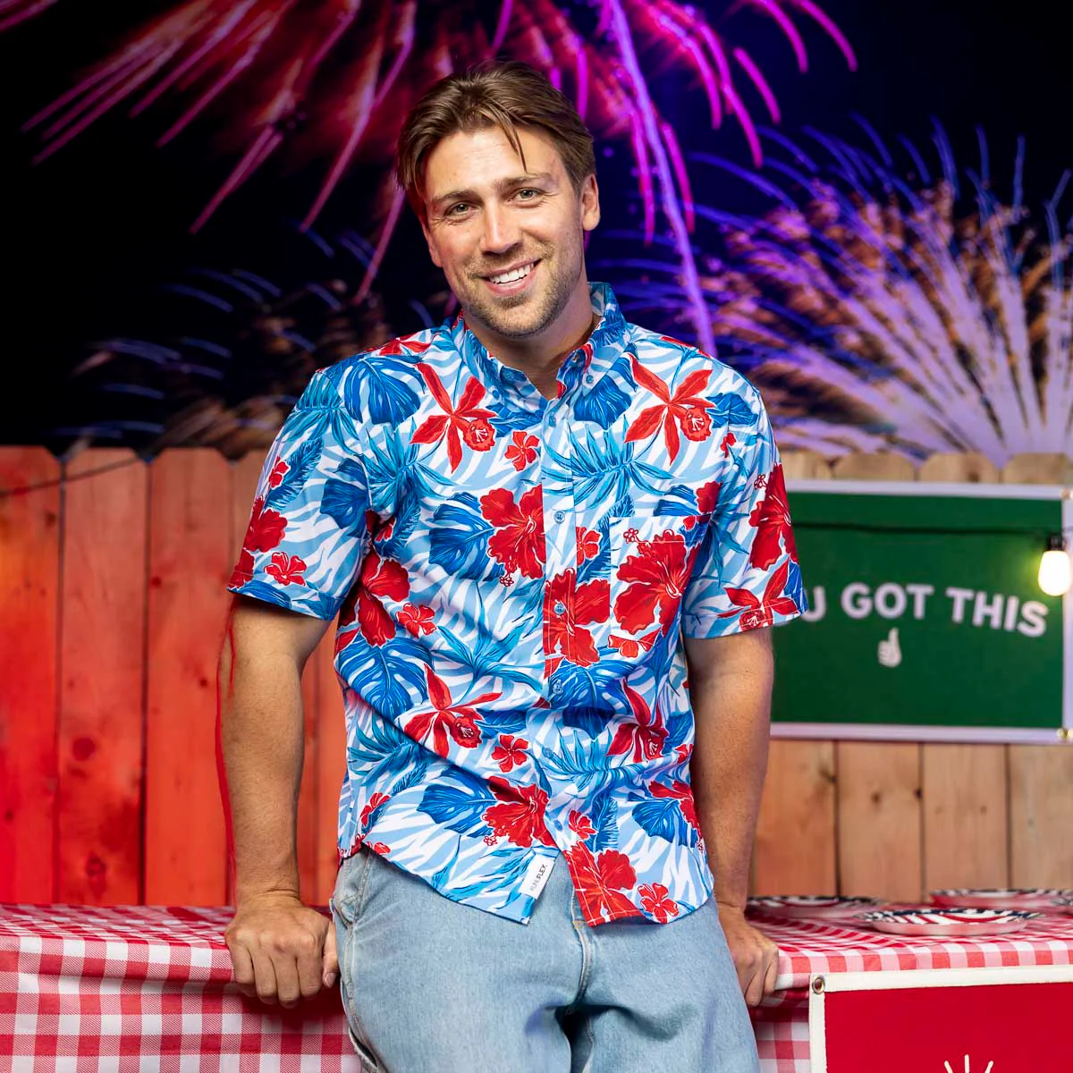Floral City Steve – KUNUFLEX Short Sleeve Shirt - Image 3