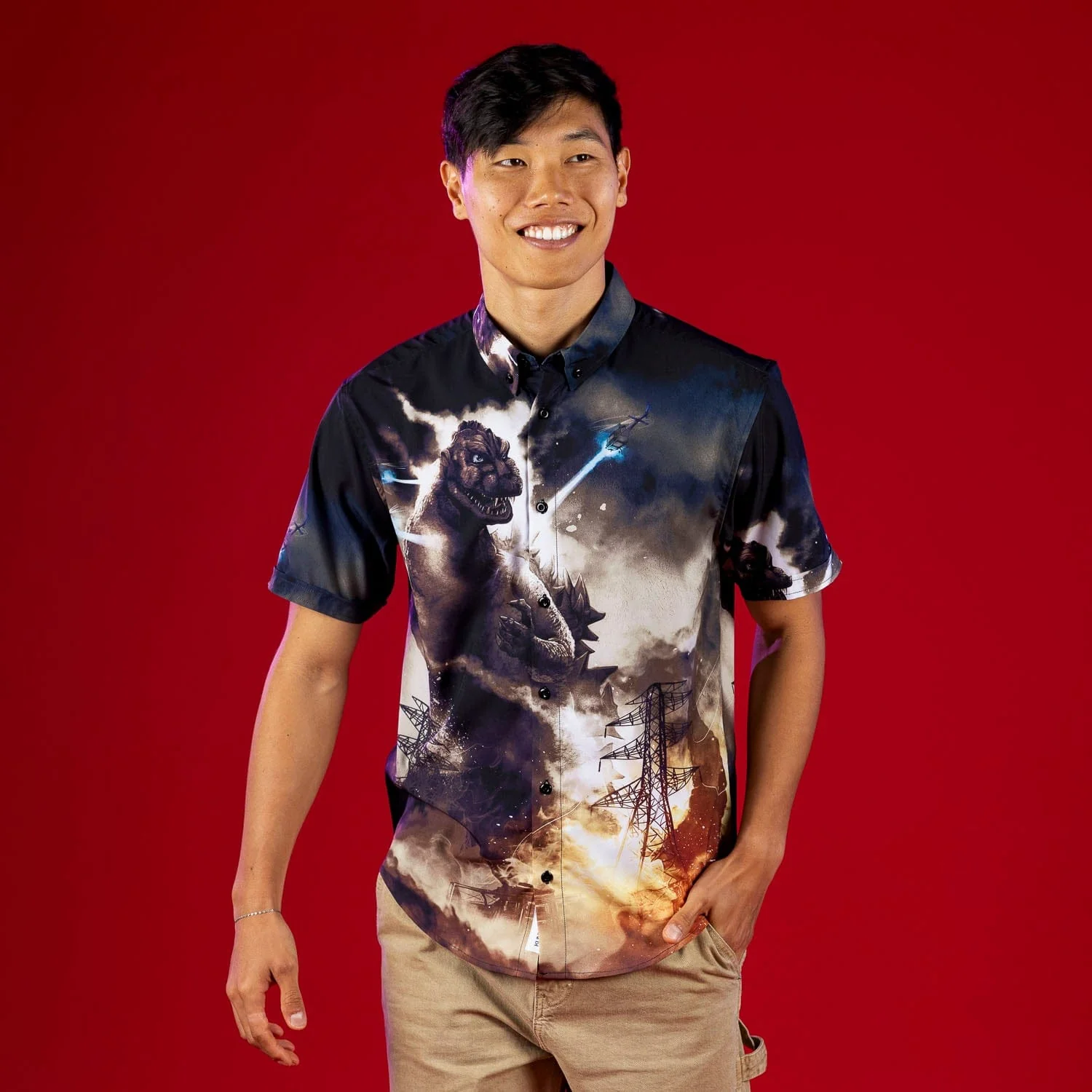 Godzilla "The King Arrives" – KUNUFLEX Short Sleeve Shirt - Image 2