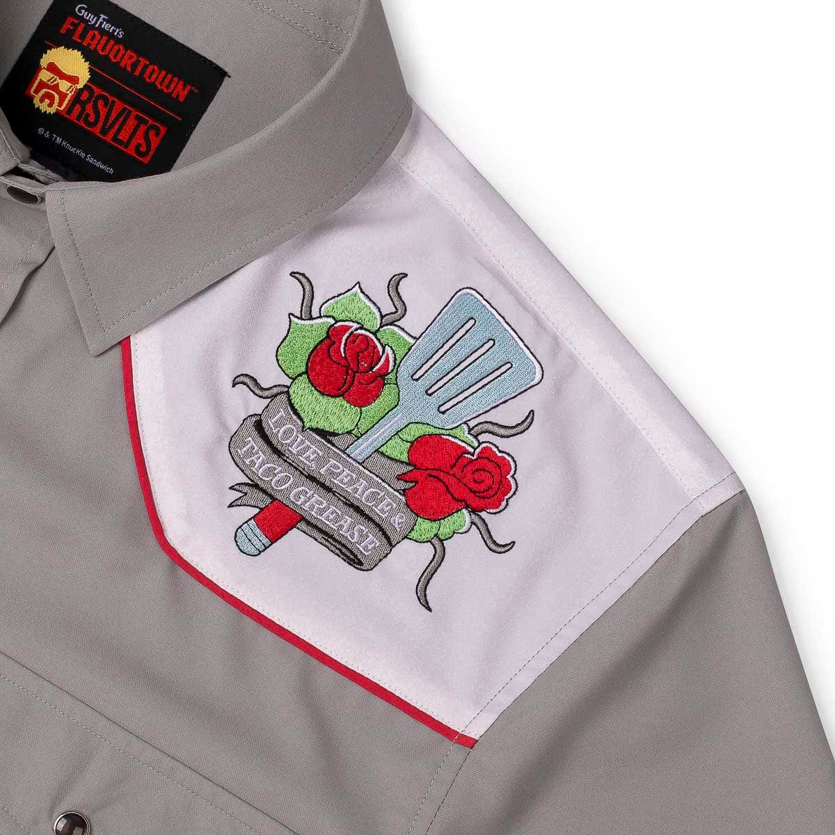 Guy Fieri "Love, Peace & Taco Grease" – Roper Short Sleeve Shirt - Image 3