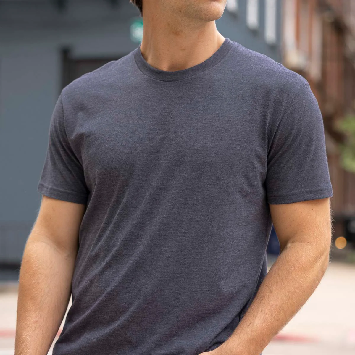 Heather Navy – Crewneck Tee - Image 3