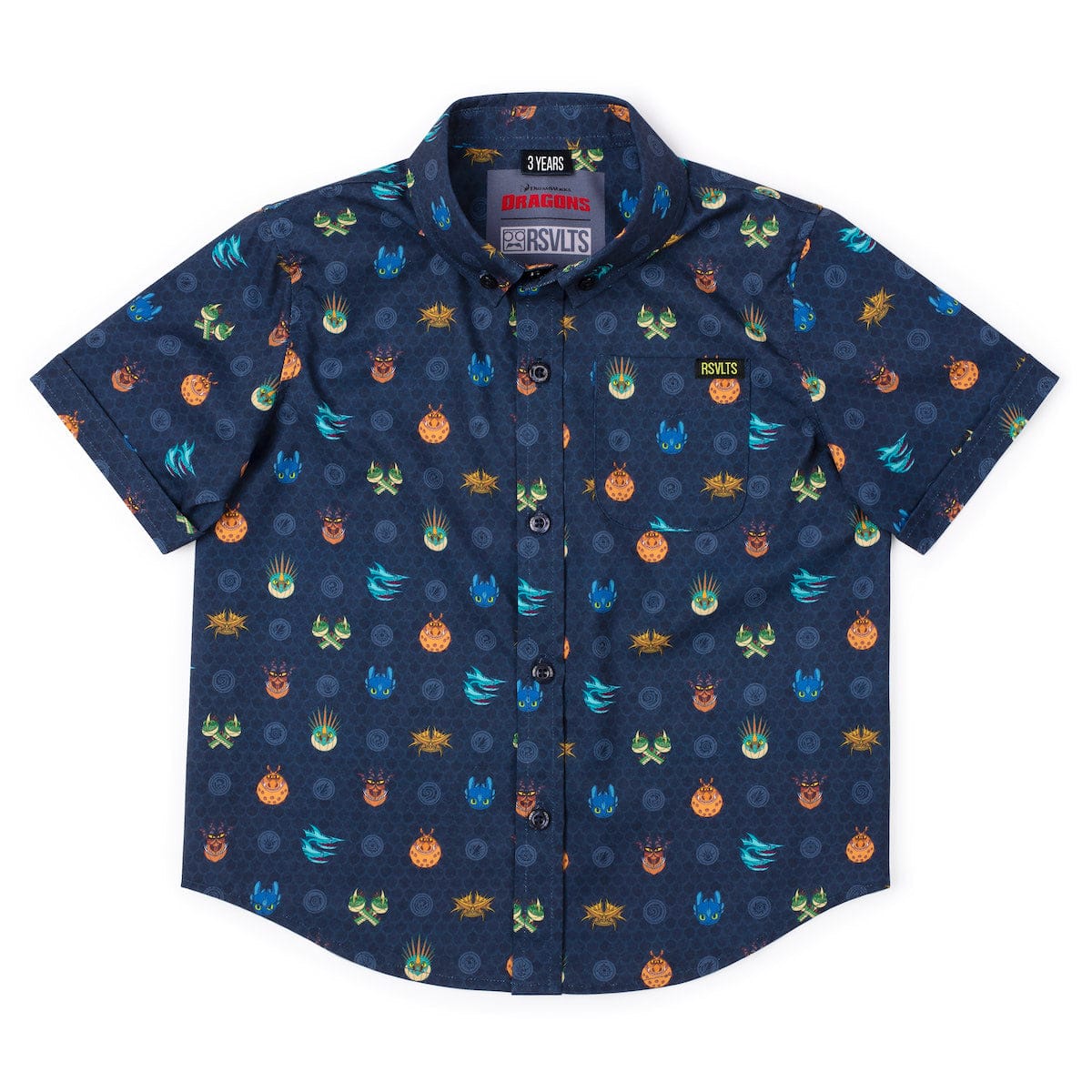 How to Train Your Dragon "Fiery Faces" – Preschooler KUNUFLEX Short Sleeve Shirt