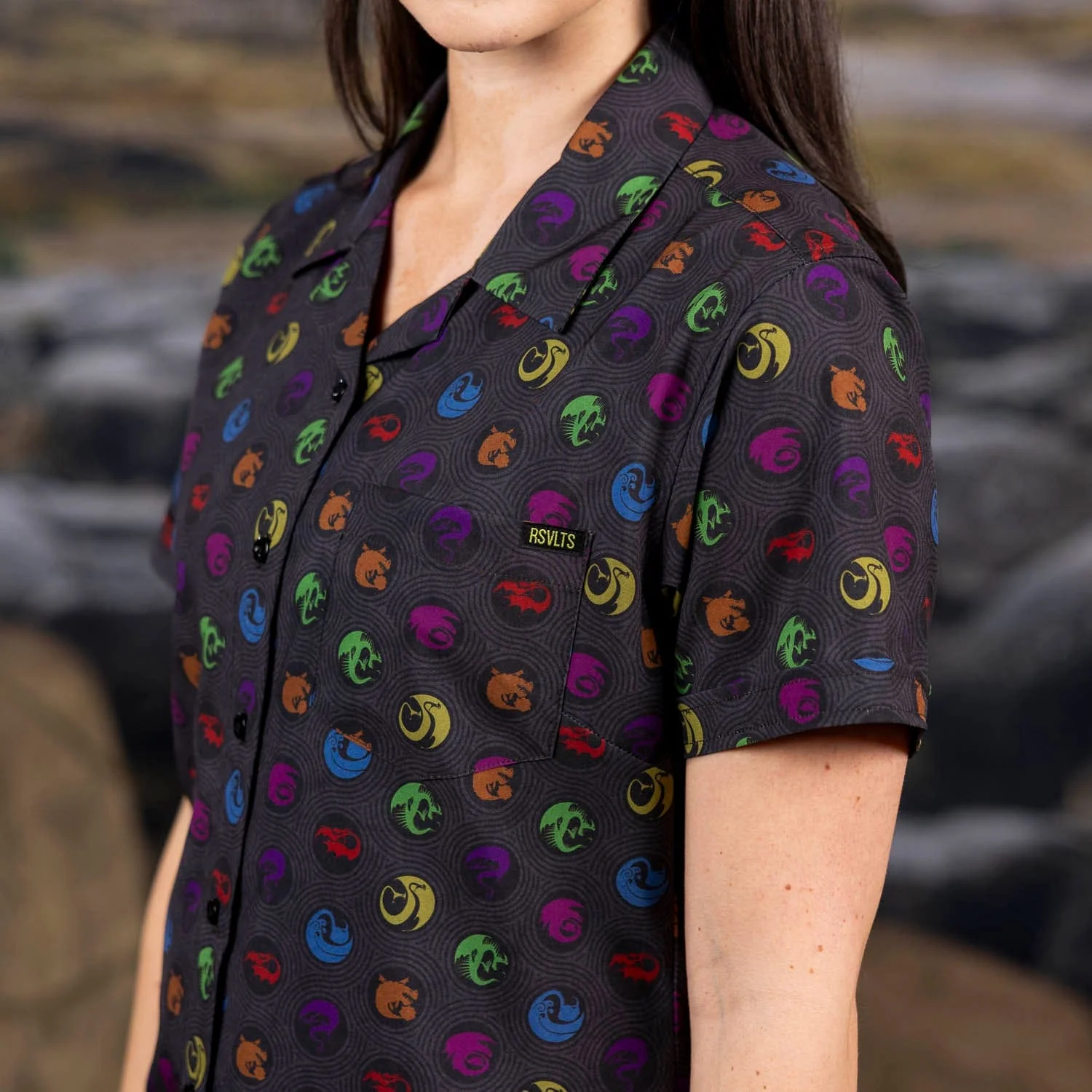 How to Train Your Dragon "Sizzlin' Sigils" – Women's KUNUFLEX Short Sleeve Shirt - Image 3
