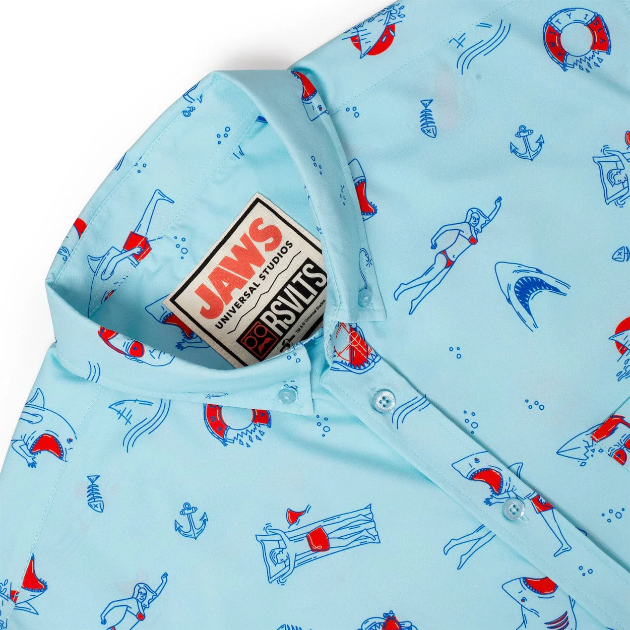 Jaws "Amity Island Welcomes You" – KUNUFLEX Short Sleeve Shirt - Image 4