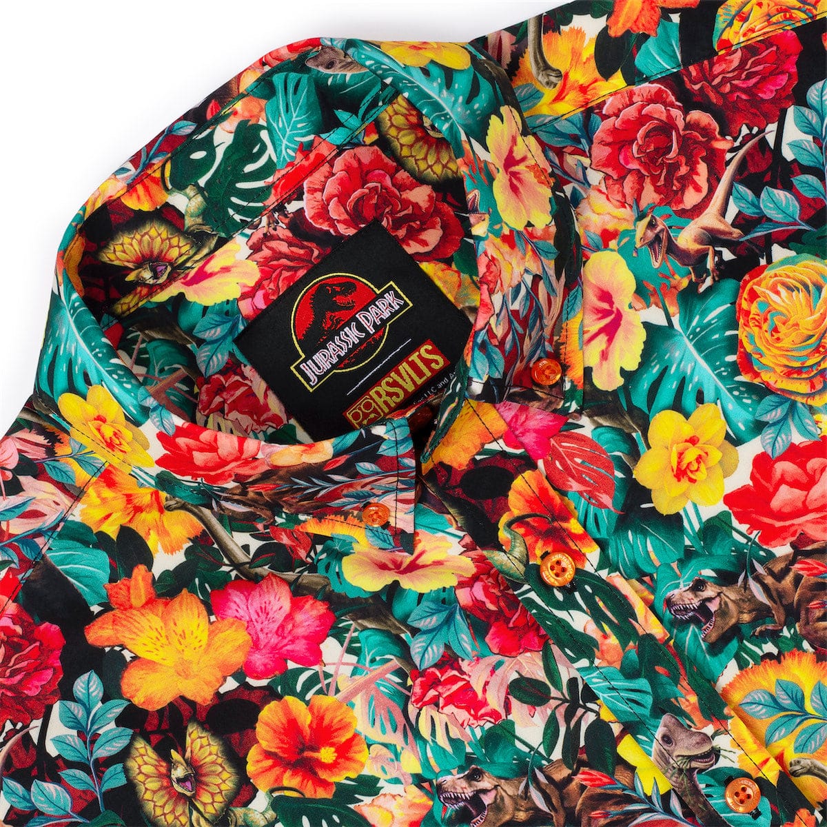 Jurassic Park "Dinoflor" – KUNUFLEX Short Sleeve Shirt - Image 4