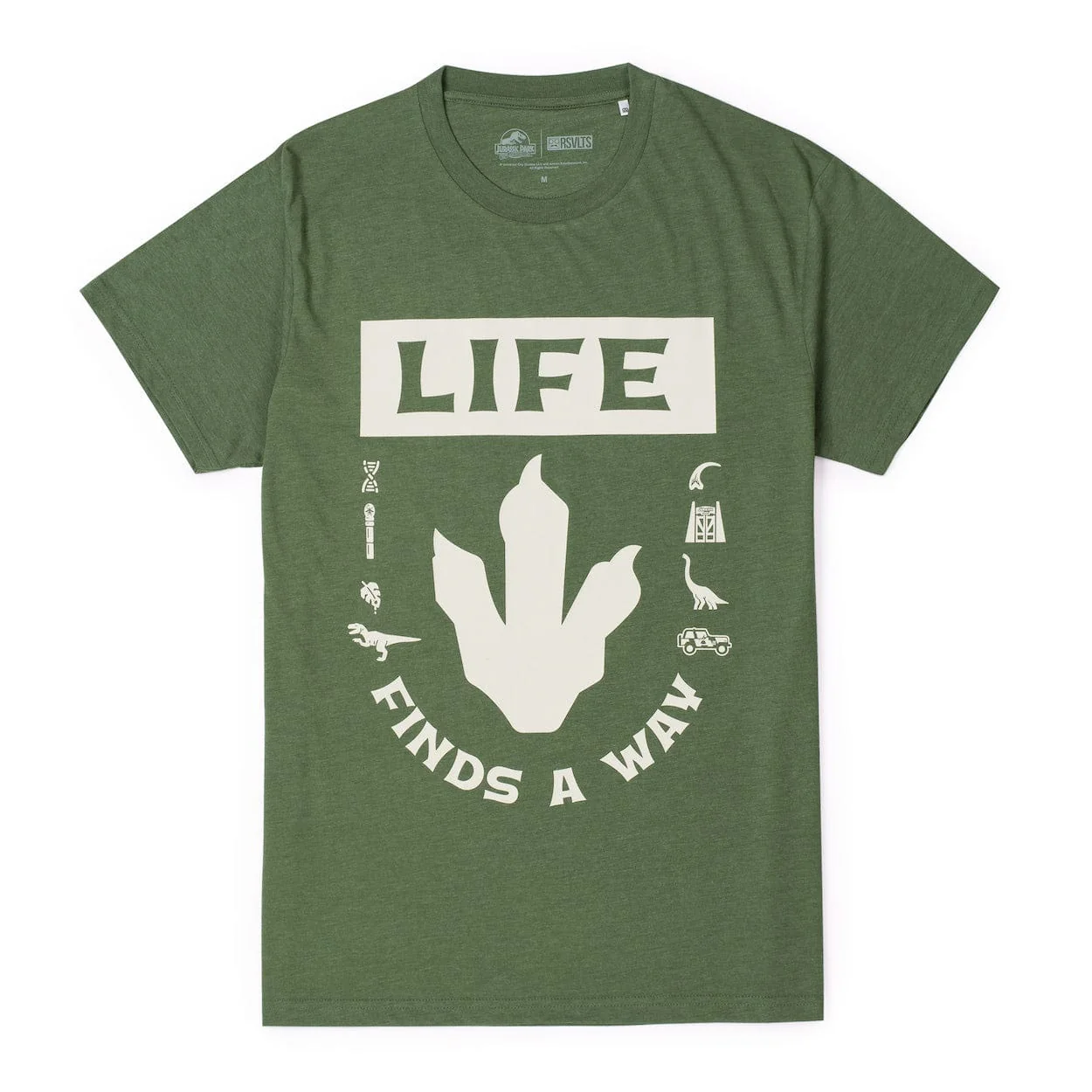 Jurassic Park "Life Finds a Way" – Crewneck Tee