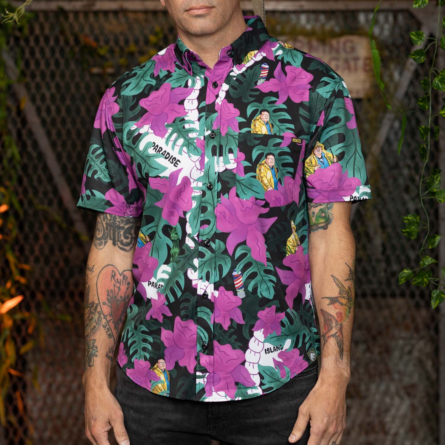 Jurassic Park "Nobody Cares" – KUNUFLEX Short Sleeve Shirt - Image 4