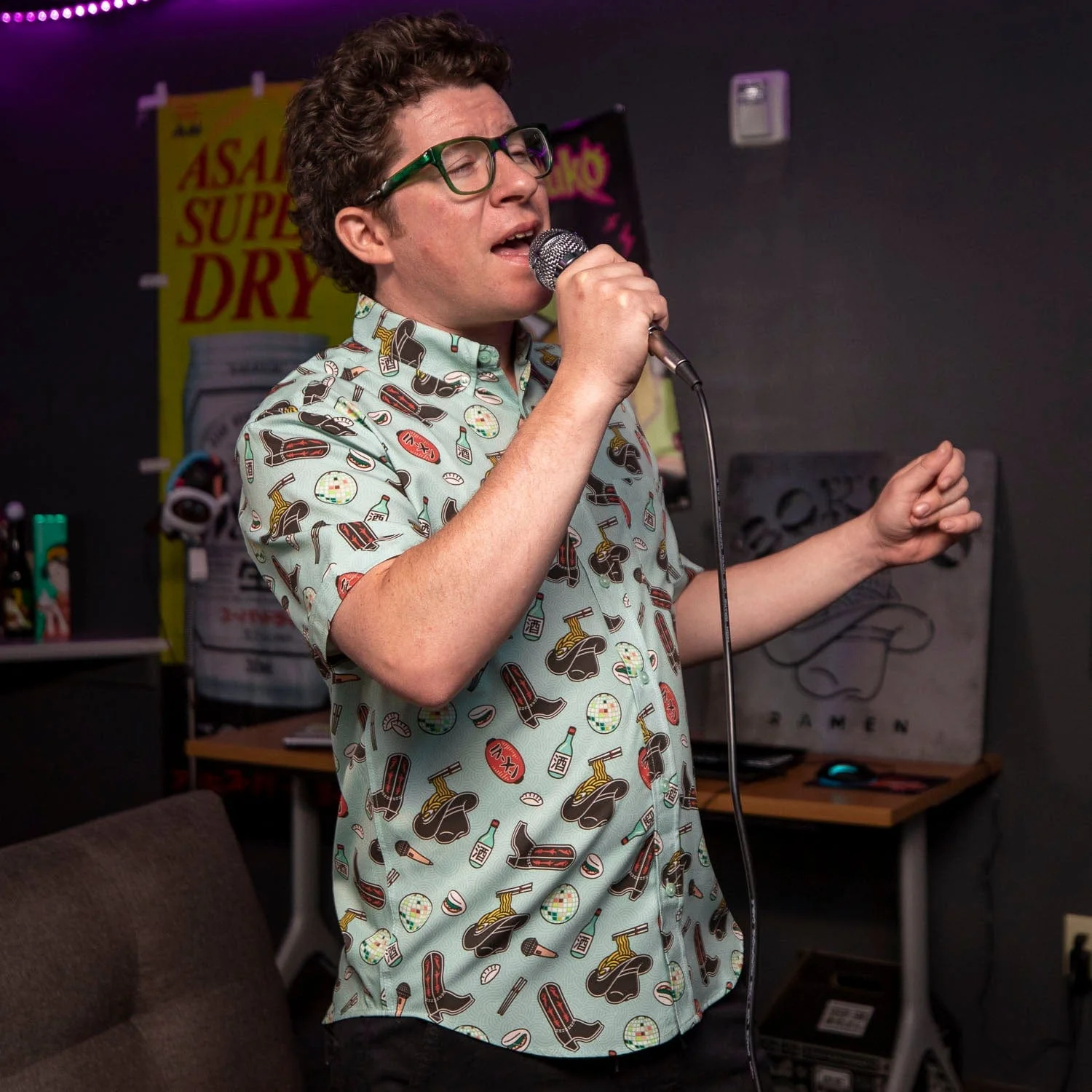 Justin Warner "Karaoke Cowboy" – KUNUFLEX Short Sleeve Shirt - Image 2