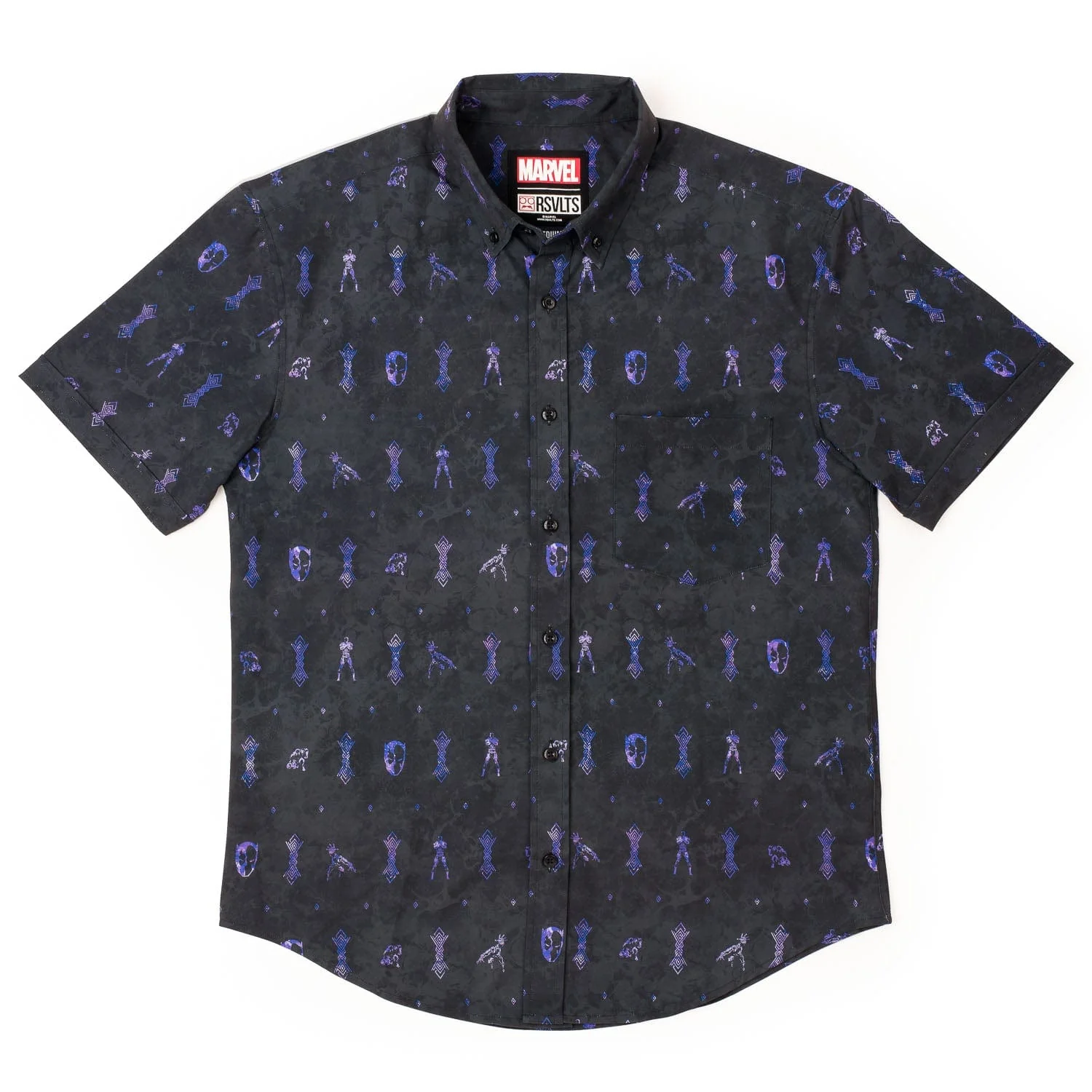 Black Panther "Vibranium Chief" – KUNUFLEX Short Sleeve Shirt - Image 3