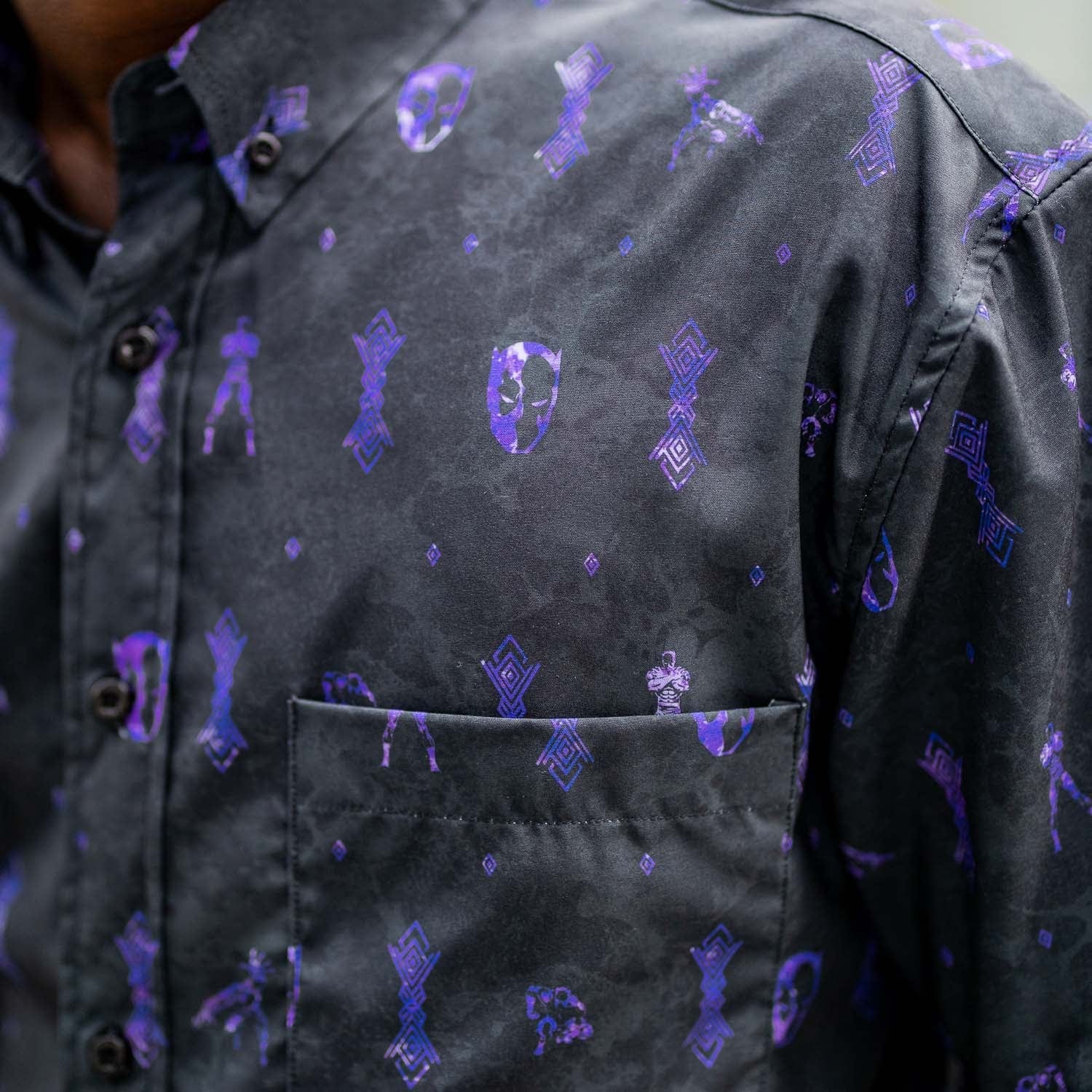 Black Panther "Vibranium Chief" – KUNUFLEX Short Sleeve Shirt - Image 4