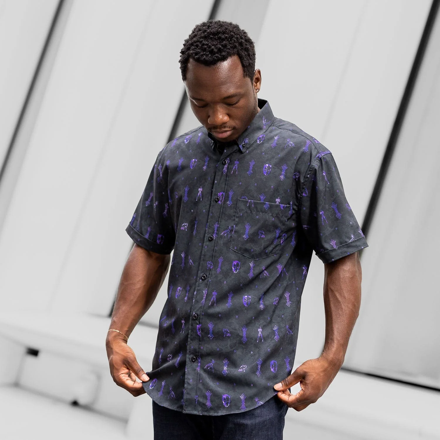 Black Panther "Vibranium Chief" – KUNUFLEX Short Sleeve Shirt - Image 6