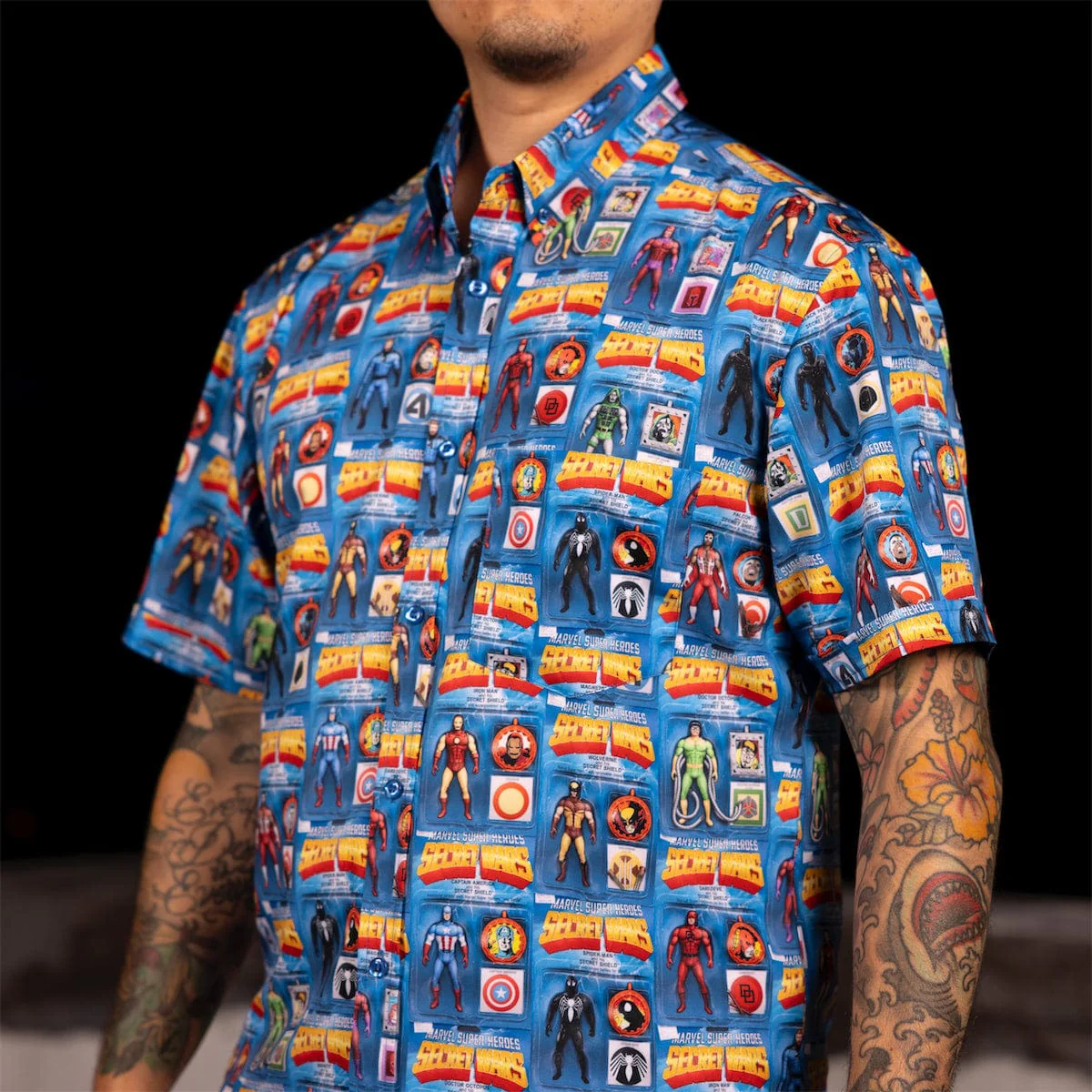 Marvel Secret Wars "Secret Shields" – KUNUFLEX Short Sleeve Shirt - Image 2