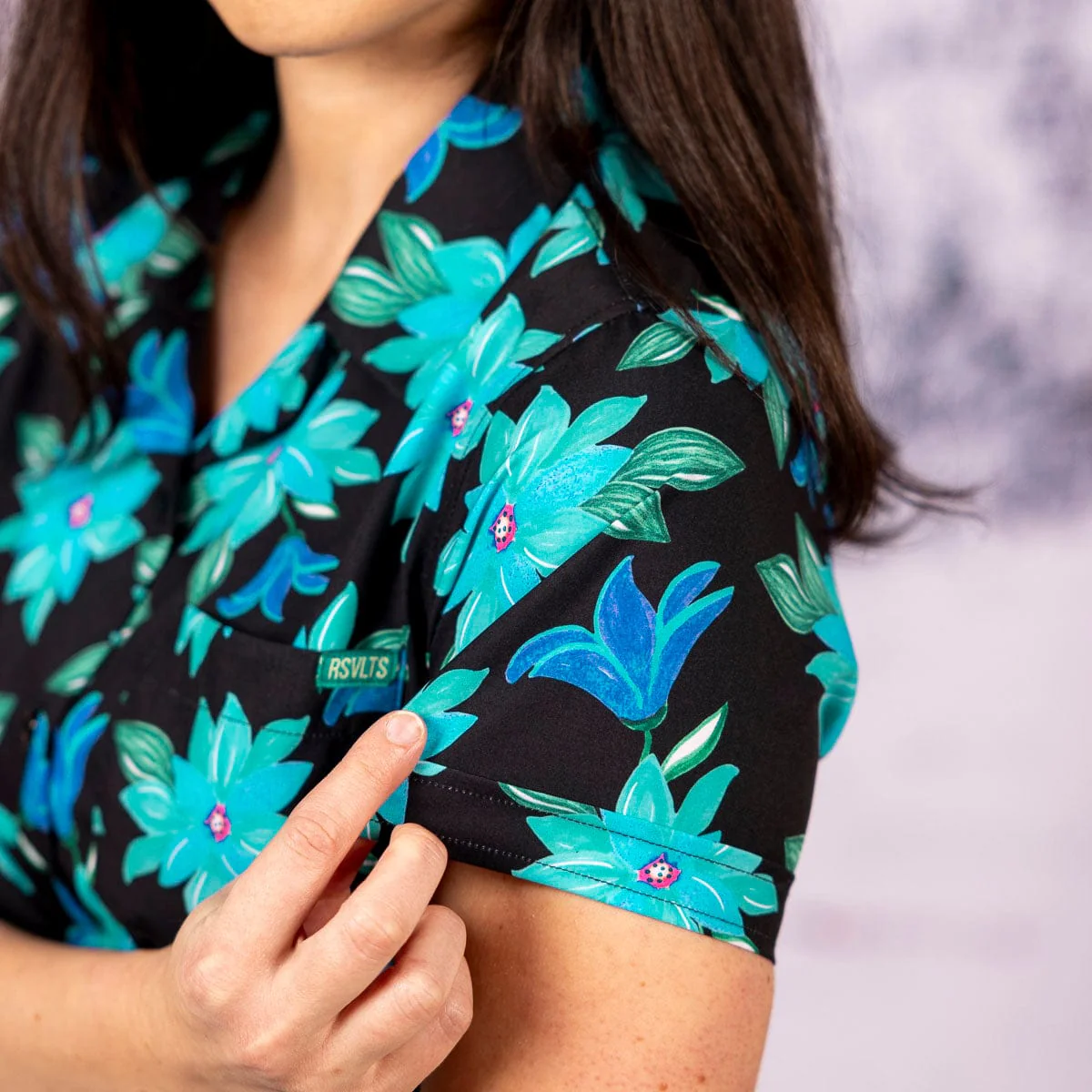 Moon Garden – Women's KUNUFLEX Short Sleeve Shirt - Image 5