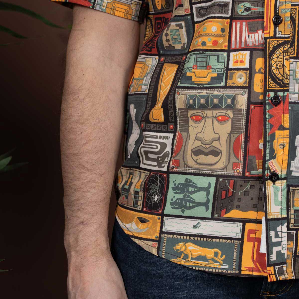 Legends Of The Hidden Temple "Olmec's Temple" – KUNUFLEX Short Sleeve Shirt - Image 4