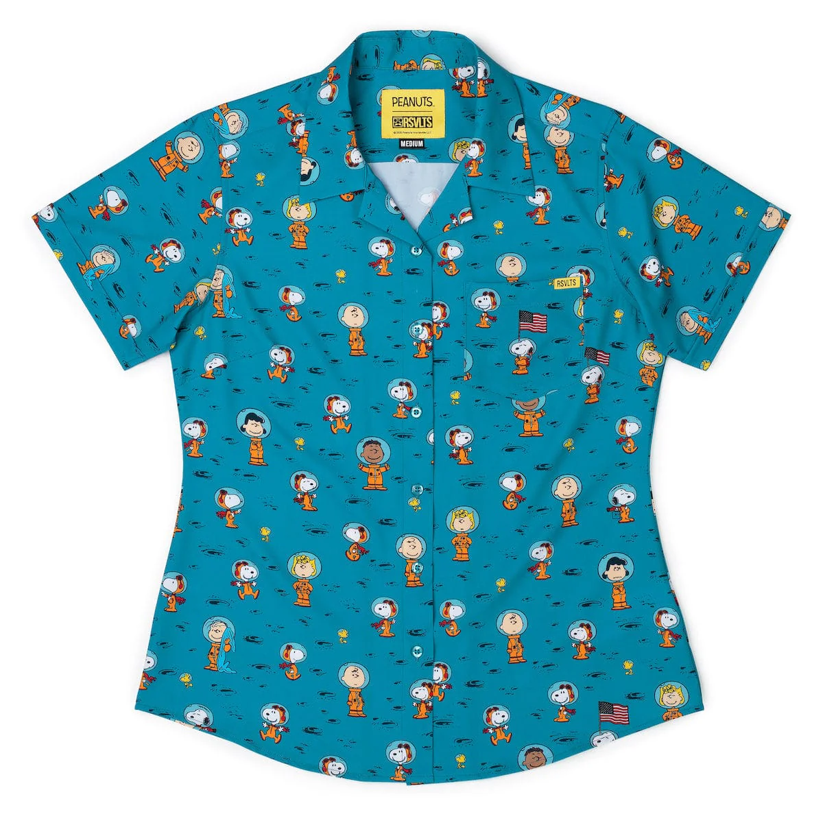 Peanuts "Astro 'Nuts" – Women's KUNUFLEX Short Sleeve Shirt  - Image 2