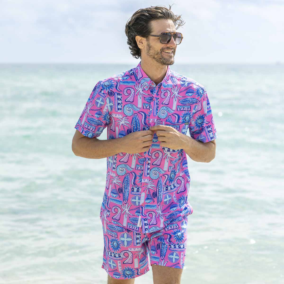 Pink Sand Beach – KUNUFLEX Short Sleeve Shirt - Image 2