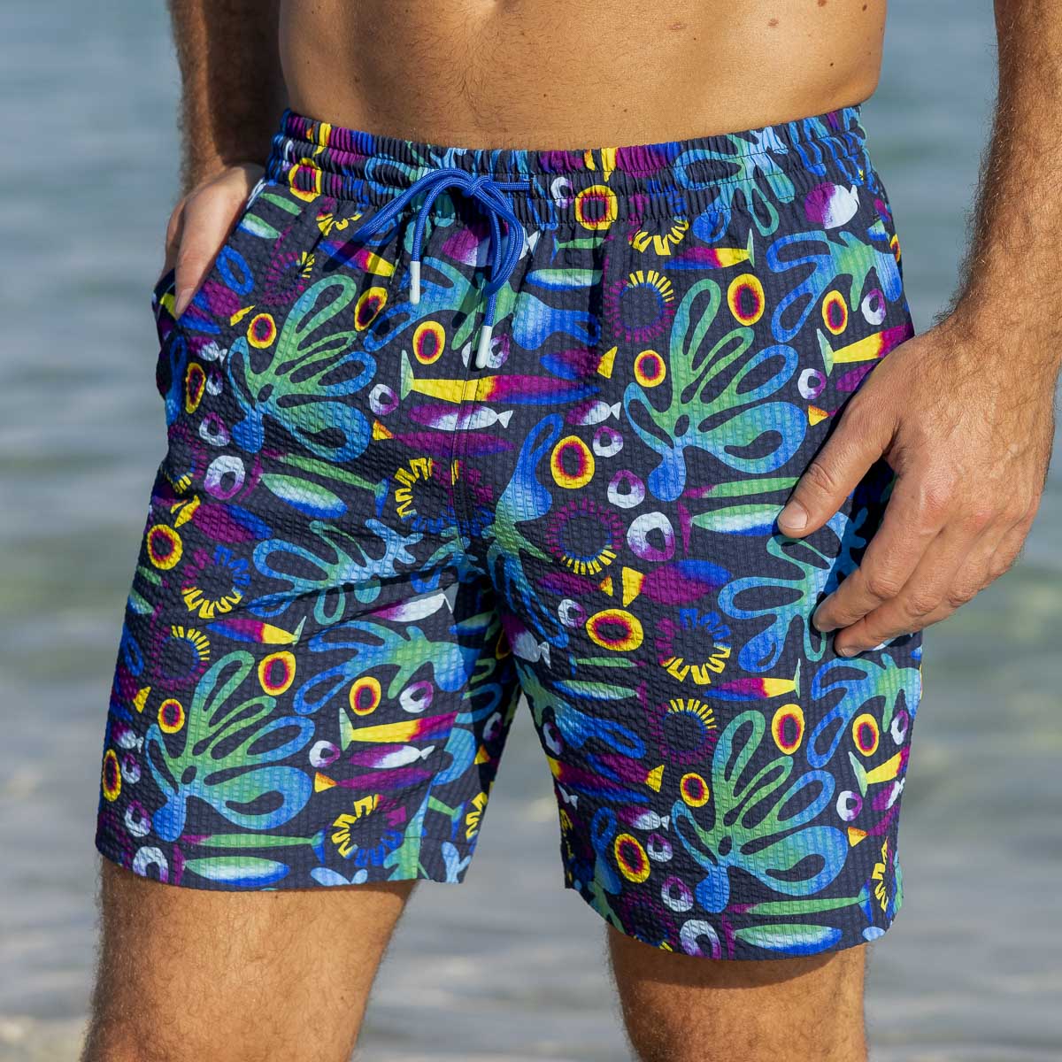 Rad Reef – Stretch Seersucker Hybrid Shorts