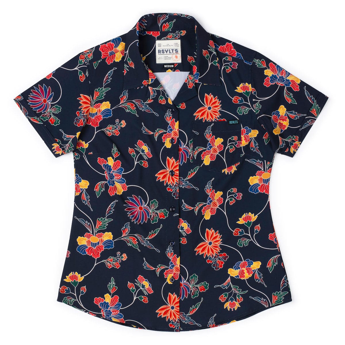 Retro Vines – Women's KUNUFLEX Short Sleeve Shirt - Image 2