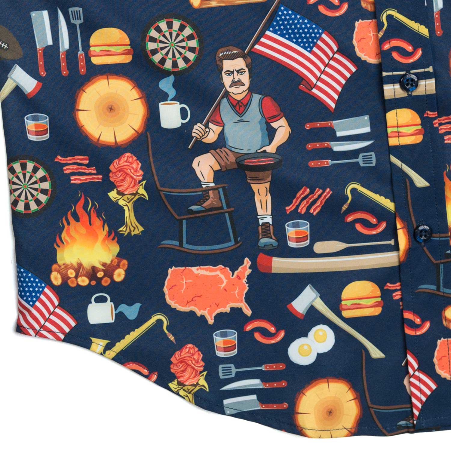 Ron Swanson's Shirt of Greatness – KUNUFLEX Short Sleeve Shirt - Image 5