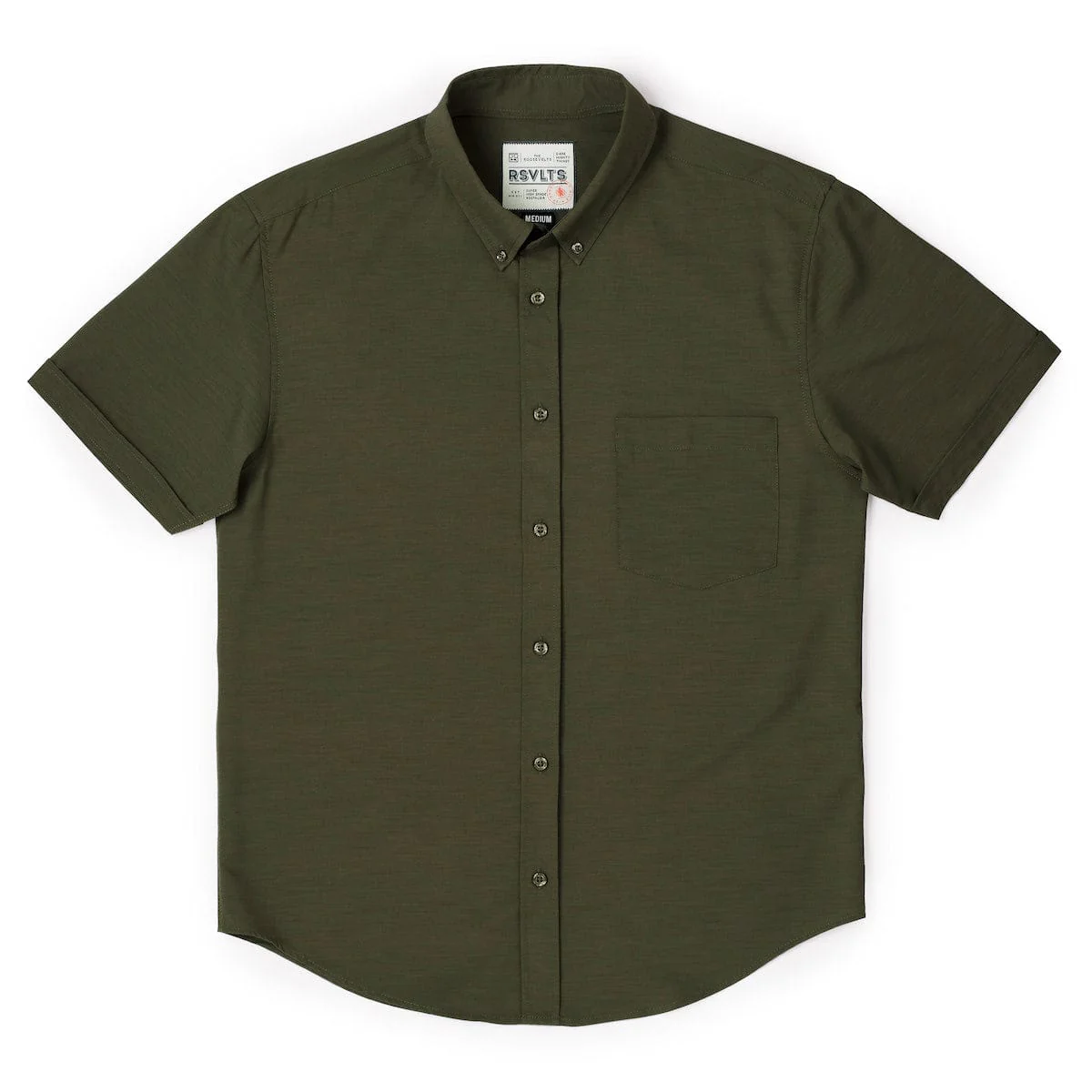 Dusty Olive – KUNUFLEX Short Sleeve Shirt - Image 3